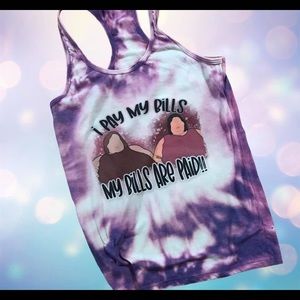 Bleached tank top, sublimation top, shirt